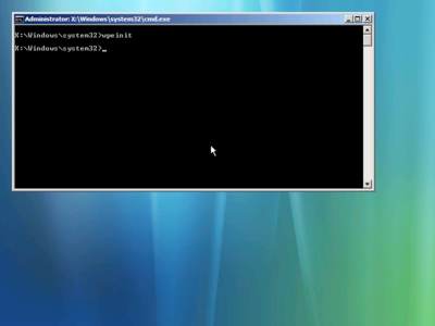Windows PE booted via gPXE